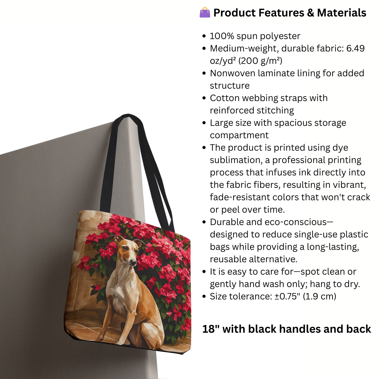 Italian Greyhound Tote Bag – Elegant & Playful Dog Lover Gift