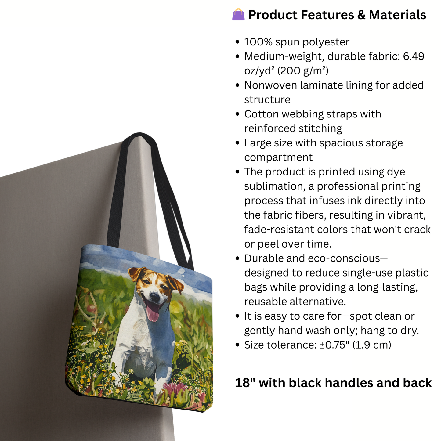 Jack Russell Terrier Tote Bag – Energetic & Loyal Dog Lover Gift