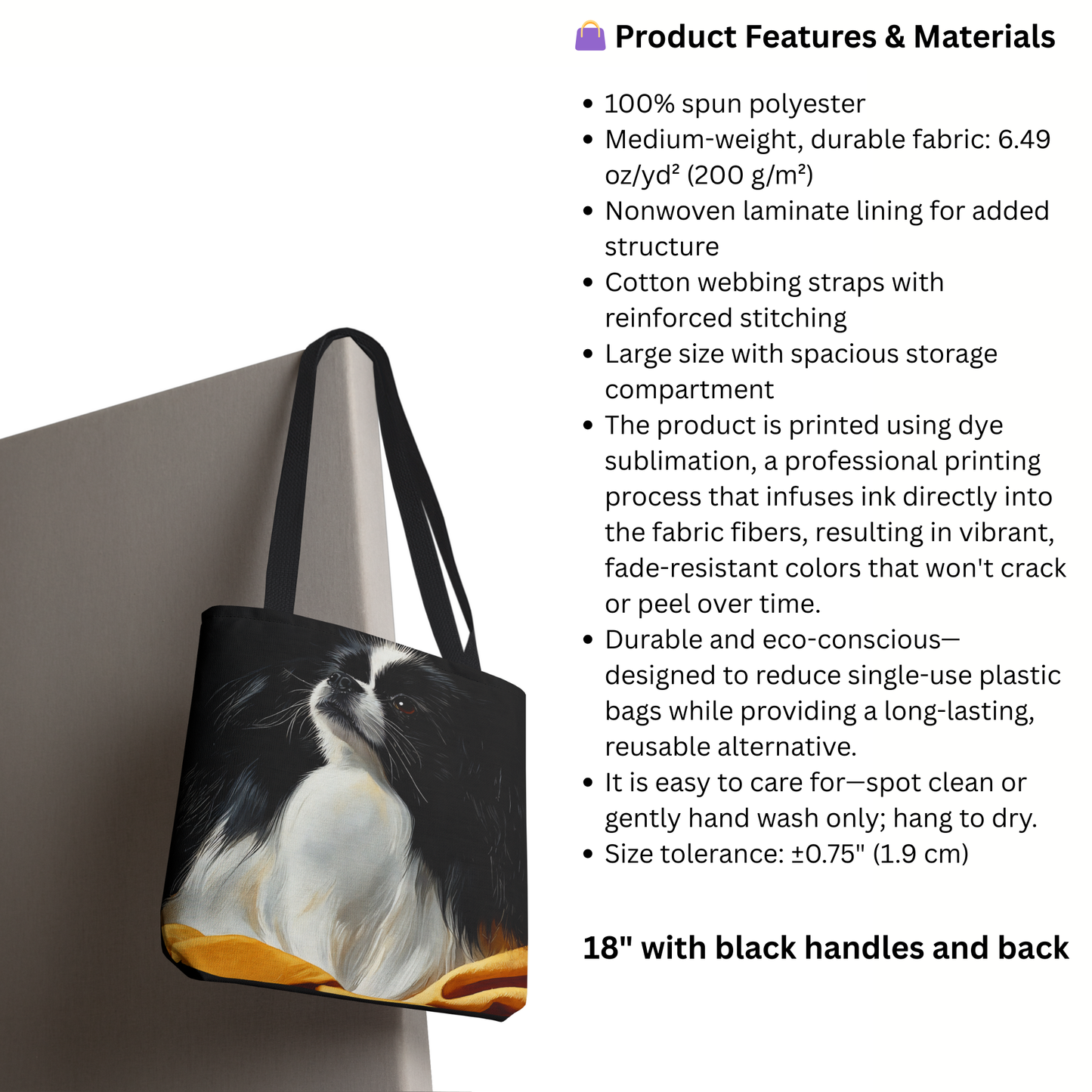 Japanese Chin Tote Bag – Regal & Affectionate Dog Lover Gift