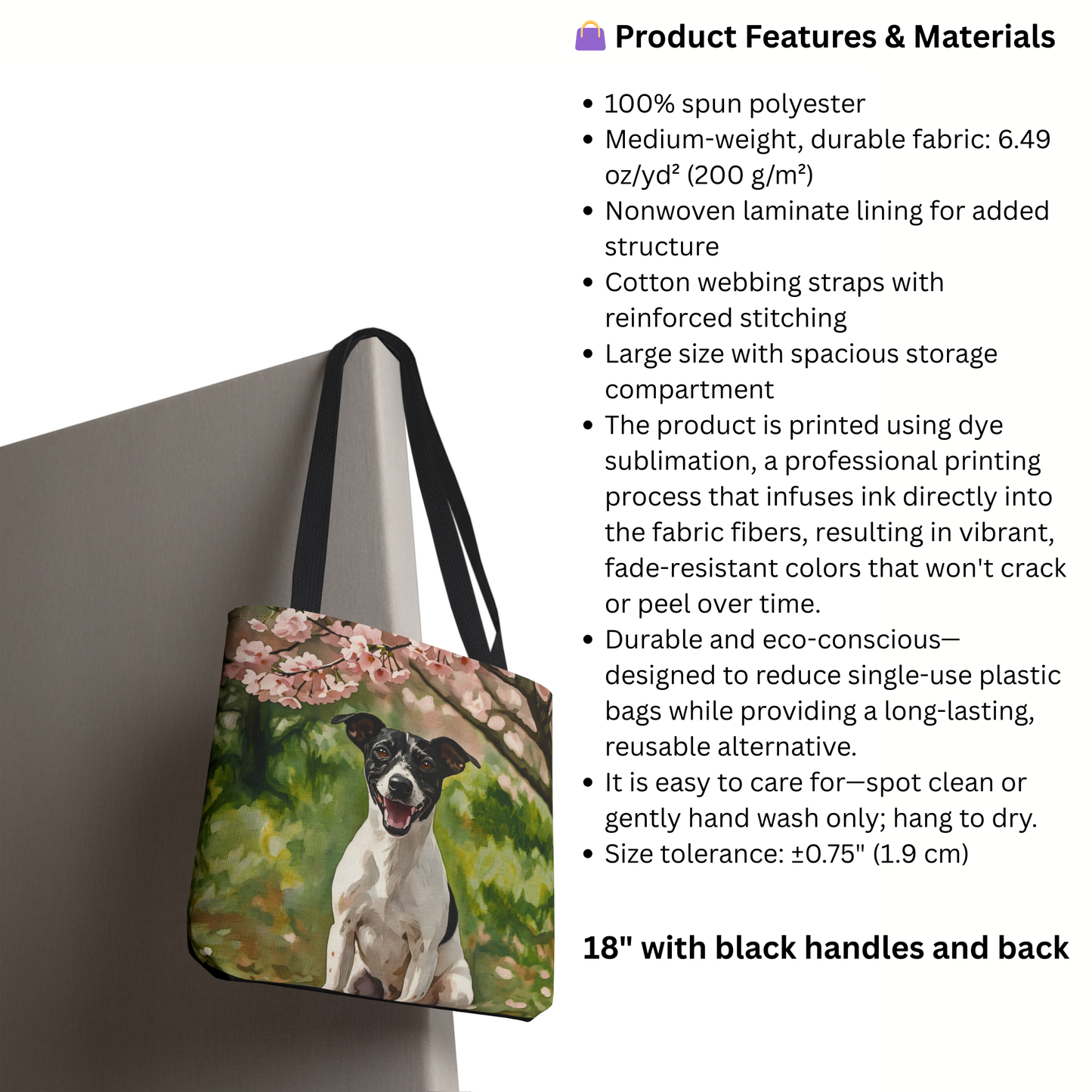 Japanese Terrier Tote Bag – Rare & Lively Dog Lover Gift