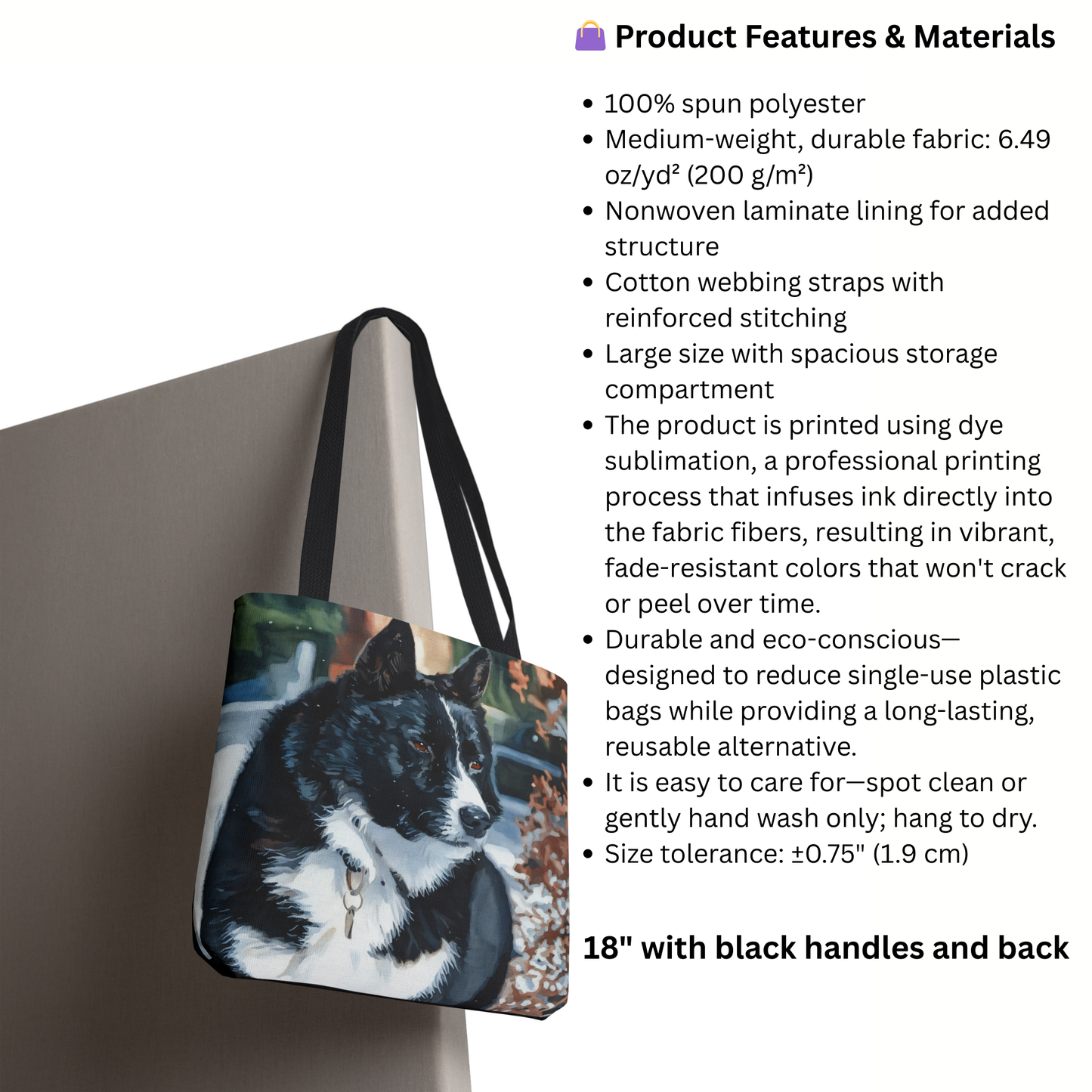 Karelian Bear Dog Tote Bag – Brave & Loyal Dog Lover Gift