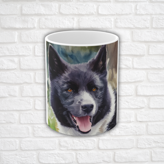 Karelian Bear Dog 11oz Ceramic Coffee Mug – Brave & Loyal Dog Lover Gift
