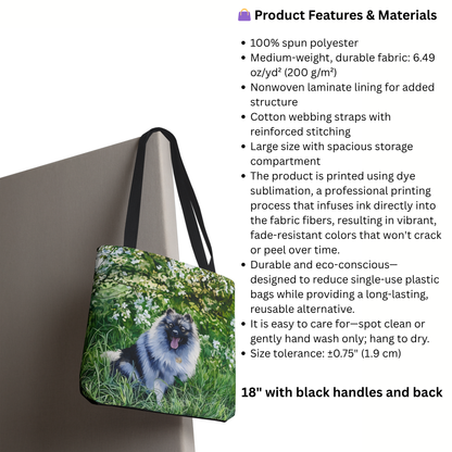 Keeshond Tote Bag | Stylish Dog Lover Gift | Durable Reusable Bag