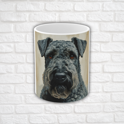 Kerry Blue Terrier Coffee Mug | 11oz Ceramic Dog Breed Cup with C-Handle