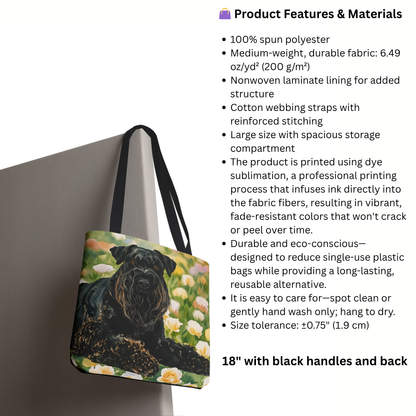 Kerry Blue Terrier Tote Bag | Reusable Dog Breed Gift | Durable Shopping Bag