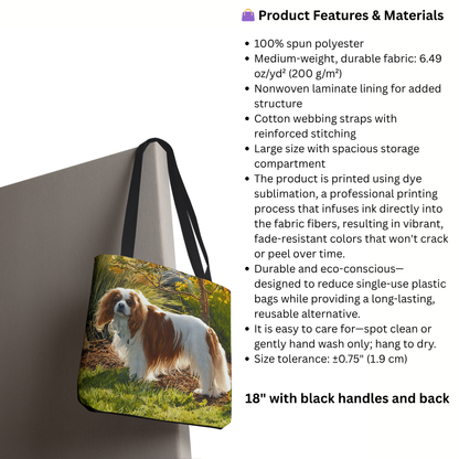 King Charles Spaniel Tote Bag | Cute Dog Lover Gift | Durable Bag