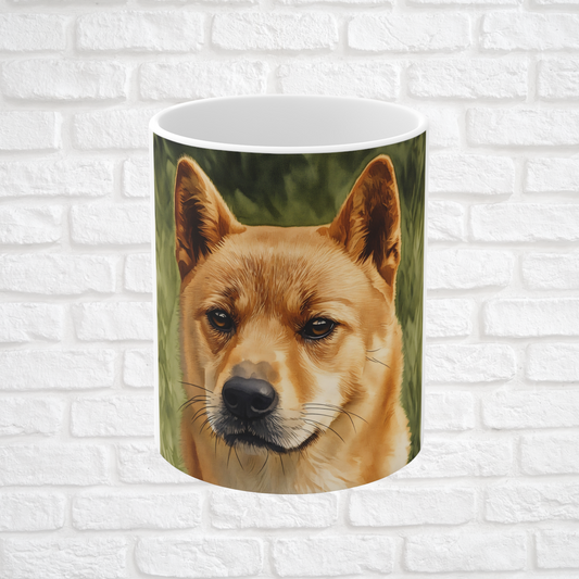 Korean Jindo Dog Coffee Mug | 11oz Ceramic Loyal Dog Breed Cup