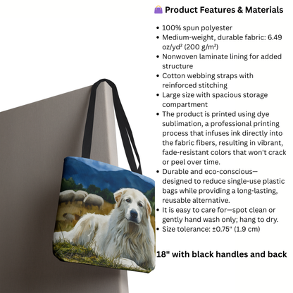 Maremma Sheepdog Tote Bag – Loyal Guardian Gift – Watercolor Maremma Art