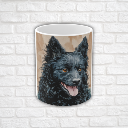 Mudi Coffee Mug – Rare Herding Dog Gift – Watercolor Mudi Art