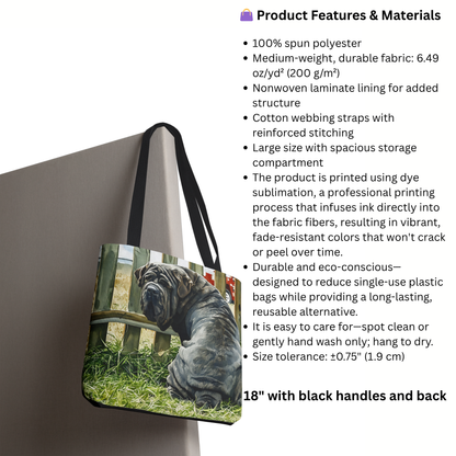 Neapolitan Mastiff Tote Bag – Majestic Dog Lover Gift – Watercolor Neapolitan Mastiff Art
