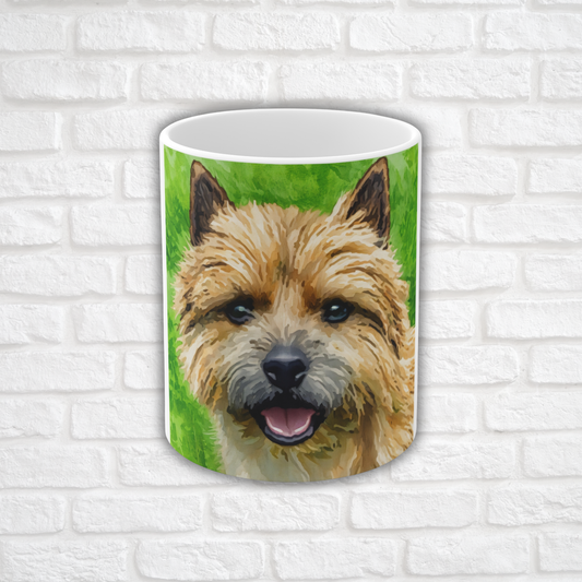Norwich Terrier Coffee Mug – Playful Dog Lover Gift – Watercolor Norwich Terrier Art
