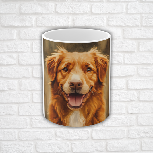 Nova Scotia Duck Tolling Retriever Coffee Mug – Vibrant Dog Lover Gift – Watercolor Toller Art