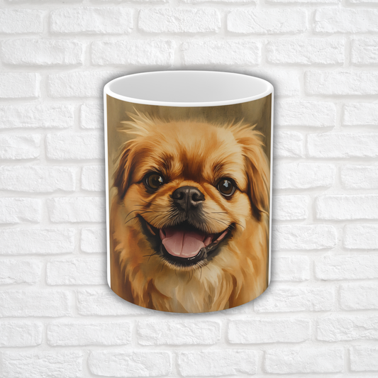 Pekingese Coffee Mug – Royal Dog Lover Gift – Watercolor Pekingese Art