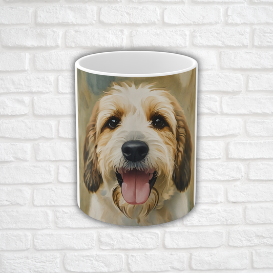 Petit Basset Griffon Vendéen Coffee Mug – Unique French Hound Gift – Watercolor PBGV Art