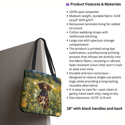 Pointer Tote Bag – Elegant Dog Lover Gift – Watercolor Pointer Art
