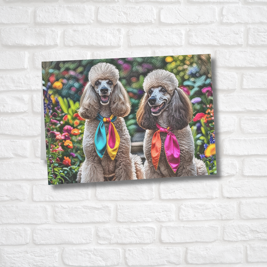 Poodle Greeting Card Set - Oil-Painted Dog Art | Blank Inside | Envelopes Included