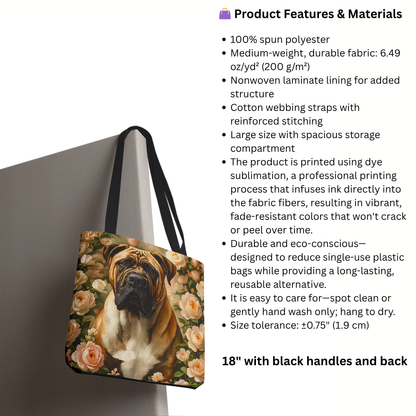 Presa Canario Tote Bag – Strong Dog Lover Gift – Watercolor Presa Canario Art