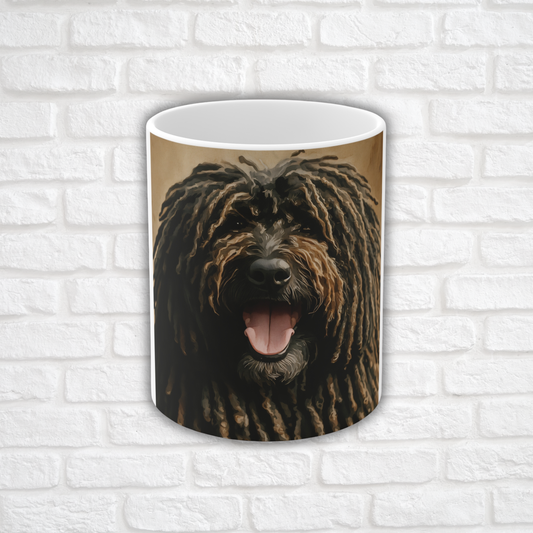 Puli Coffee Mug – Unique Dog Lover Gift – Watercolor Puli Art