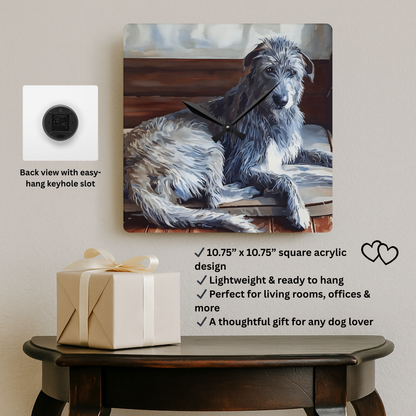 Pyrenean Shepherd Wall Clock – Cheerful Dog Lover Gift – Watercolor Pyrenean Shepherd Art