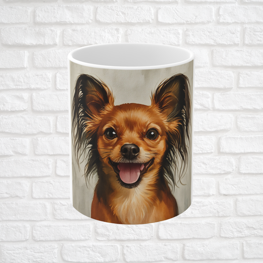 Russian Toy Coffee Mug – Elegant Small Dog Lover Gift – Watercolor Russian Toy Art