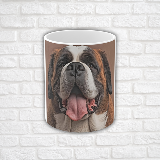 Saint Bernard Coffee Mug – Gentle Giant Dog Lover Gift – Watercolor Saint Bernard Art