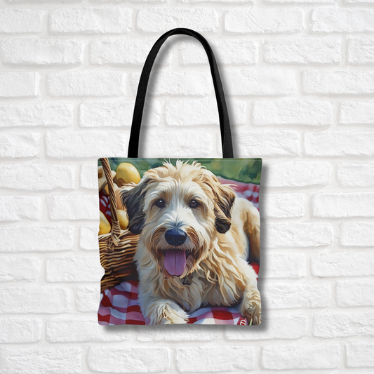 Sheepadoodle Tote Bag – Stylish Reusable Bag with Old English Sheepdog & Poodle Watercolor Art
