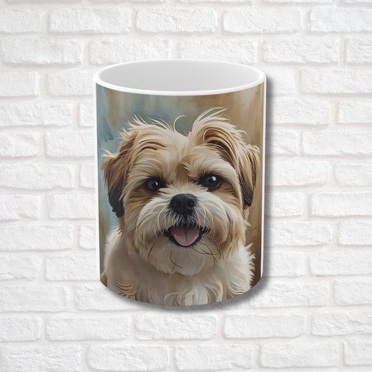Shih Tzu Coffee Mug – Watercolor Dog Headshot | Gift for Dog Lovers