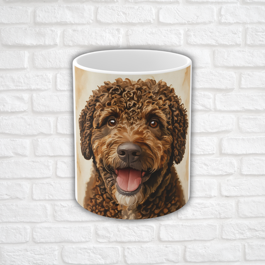 Spanish Water Dog Coffee Mug – Watercolor Dog Lover Gift