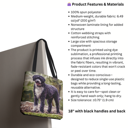 Spanish Water Dog Tote Bag – Watercolor Dog Lover Gift
