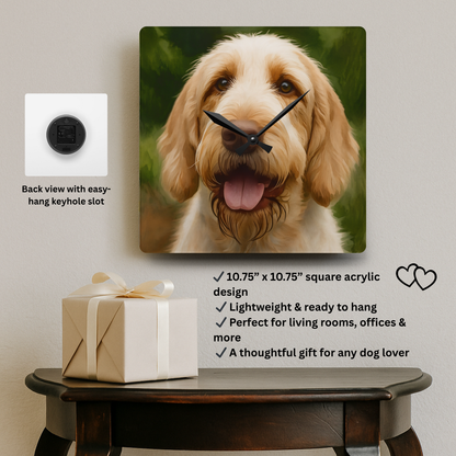 Spinone Italiano Wall Clock – Watercolor Hunting Dog Gift