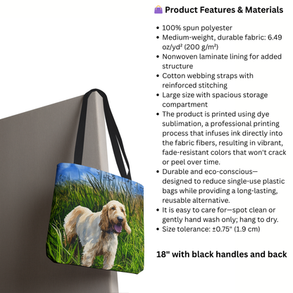 Spinone Italiano Tote Bag – Watercolor Hunting Dog Gift