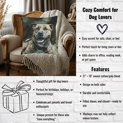 Staffordshire Bull Terrier Decorative Pillow – Staffy Dog Lover Home Décor