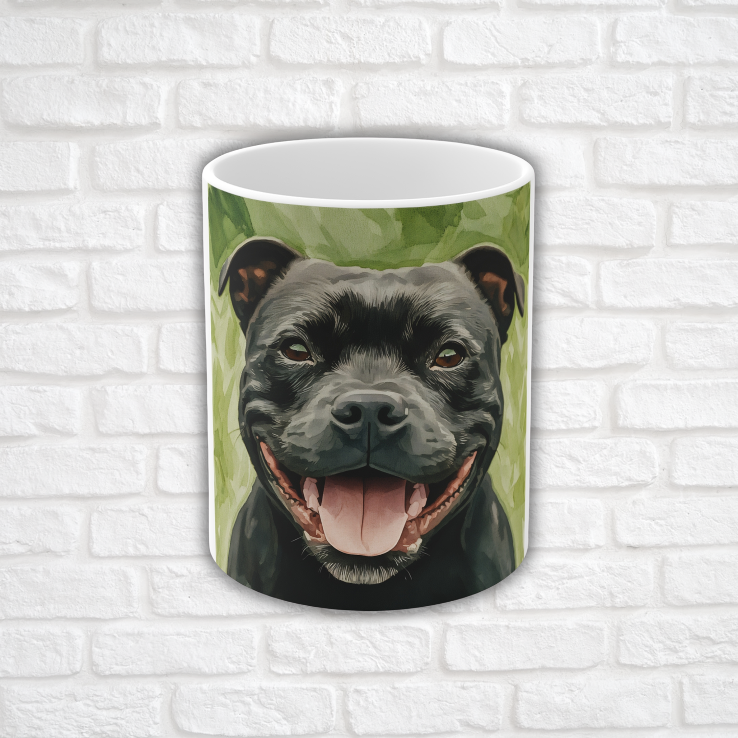 Staffordshire Bull Terrier Coffee Mug – Watercolor Dog Lover Gift