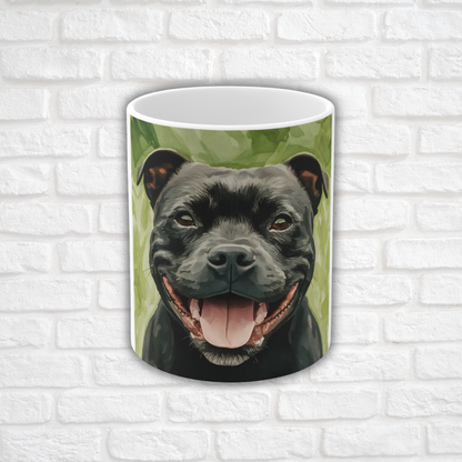 Staffordshire Bull Terrier Coffee Mug – Watercolor Dog Lover Gift
