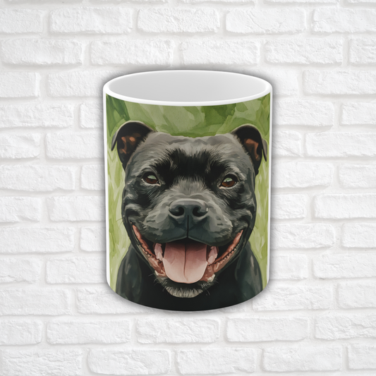 Staffordshire Bull Terrier Coffee Mug – Watercolor Dog Lover Gift
