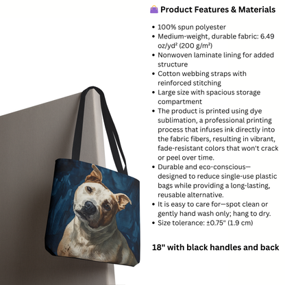 Staffordshire Bull Terrier Tote Bag – Watercolor Dog Lover Gift