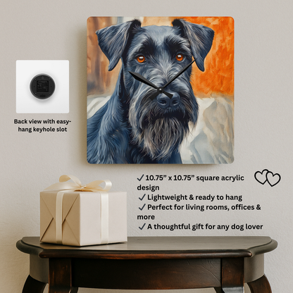 Standard Schnauzer Wall Clock – Watercolor Dog Lover Gift