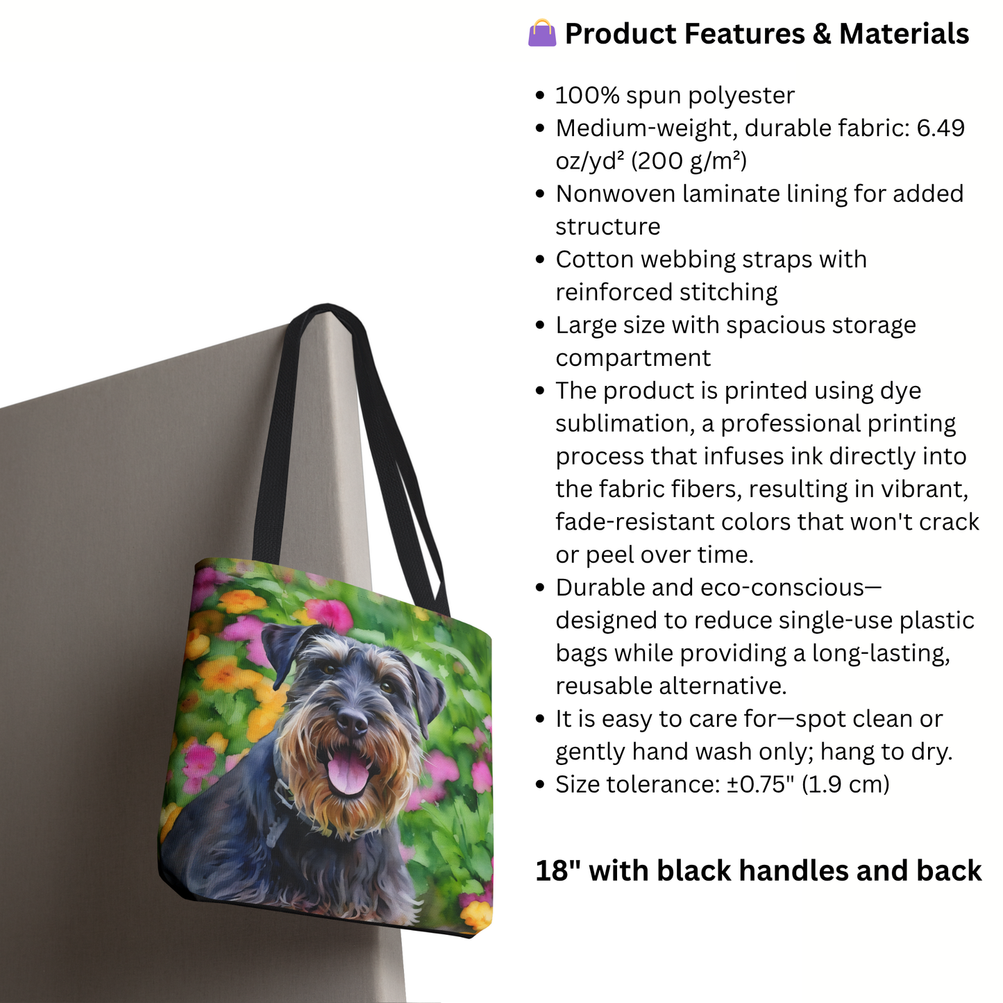 Standard Schnauzer Tote Bag – Watercolor Dog Lover Gift