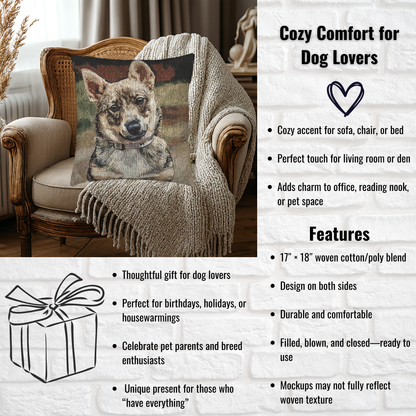 Swedish Vallhund Decorative Pillow – Nordic Herding Dog Home Décor