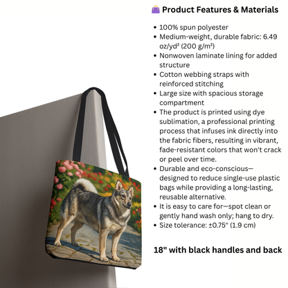 Swedish Vallhund Tote Bag – Watercolor Dog Lover Gift