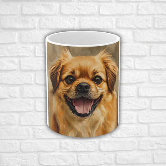 Tibetan Spaniel Coffee Mug – Watercolor Dog Lover Gift