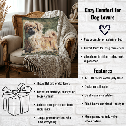 Tibetan Spaniel Decorative Pillow – Companion Dog Home Décor