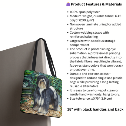 Tibetan Terrier Tote Bag – Watercolor Dog Lover Gift
