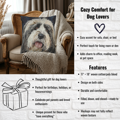Tibetan Terrier Decorative Pillow – Beloved Tibetan Dog Home Décor