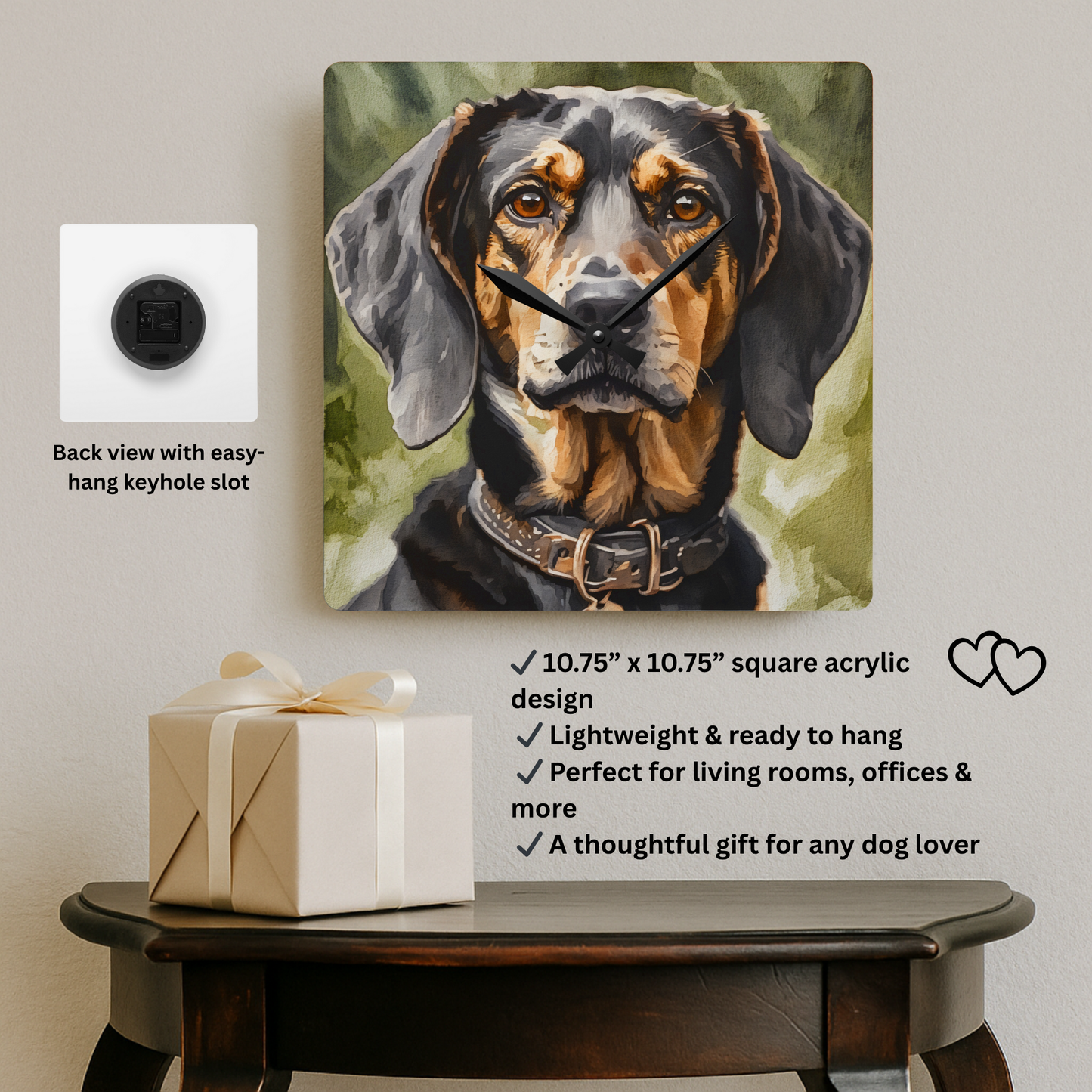 Transylvanian Hound Wall Clock – Watercolor Rare Dog Breed Gift