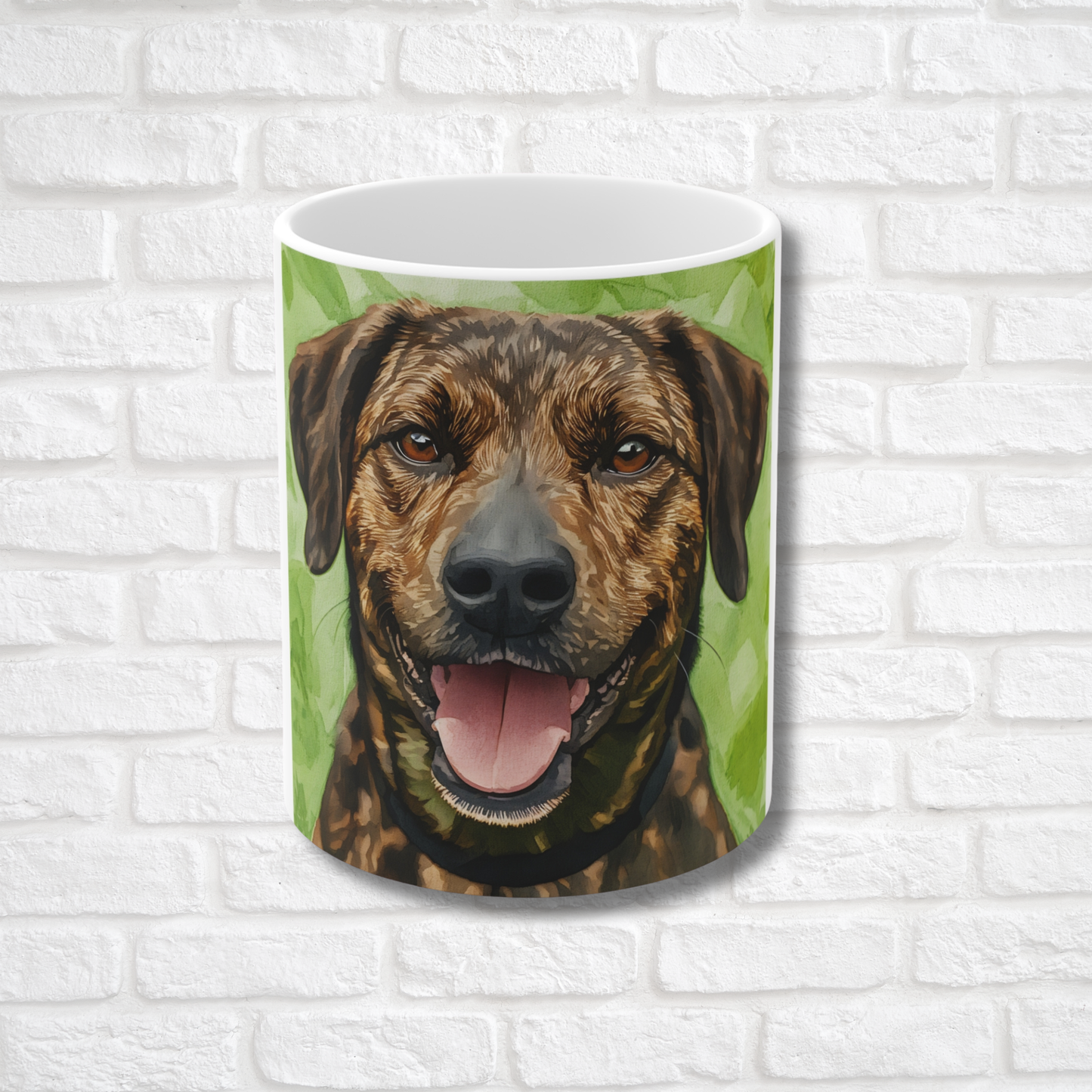 Treeing Tennessee Brindle Coffee Mug – Unique Dog Lover Gift – Artistic Dog Breed Design