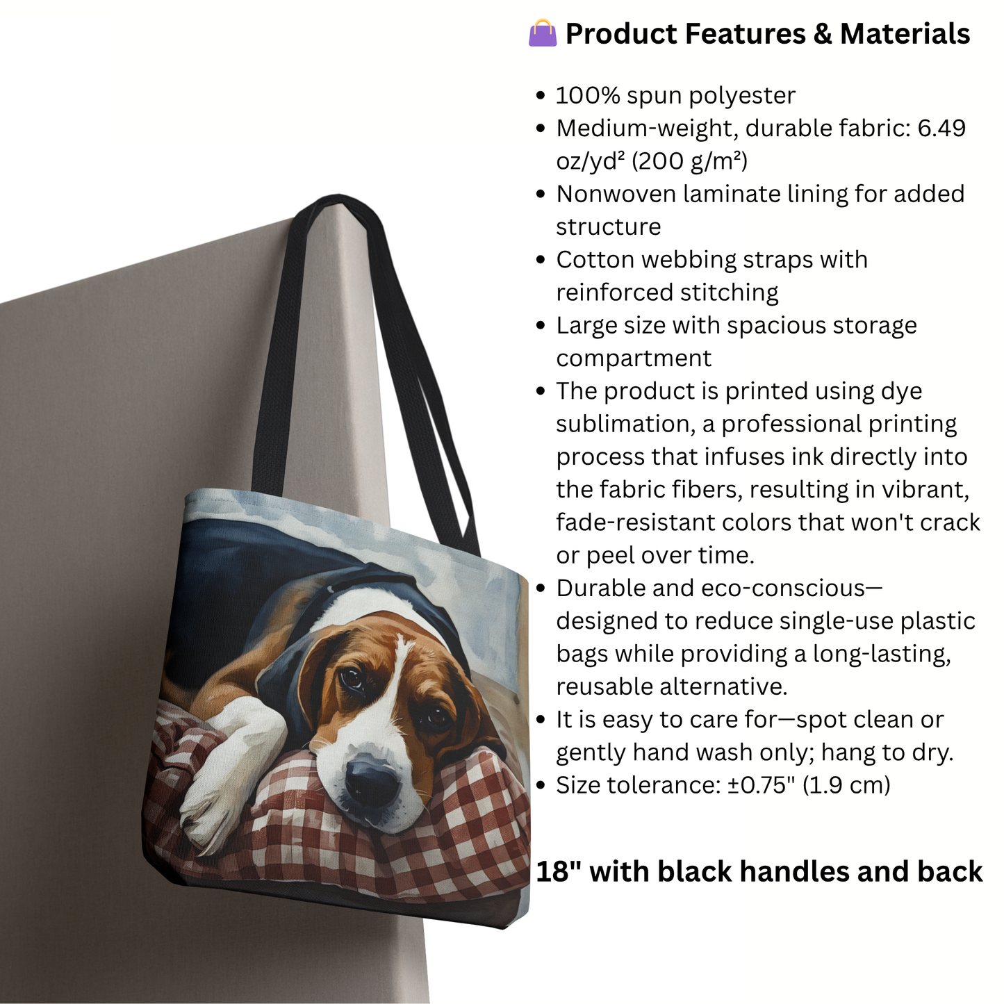 Treeing Walker Coonhound Tote Bag – Bold Dog Lover Gift – Classic Hound Design