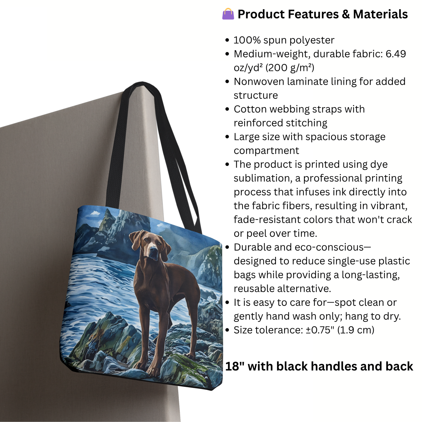 Weimaraner Tote Bag – Elegant Dog Lover Gift – Sleek Sporting Breed Design
