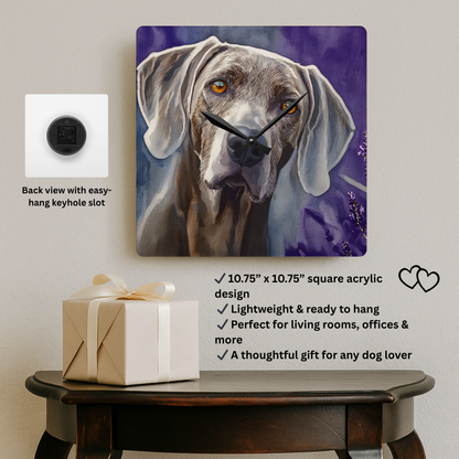 Weimaraner Wall Clock – Elegant Dog Lover Gift – Sleek Breed Design