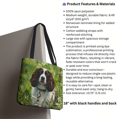 Welsh Springer Spaniel Tote Bag – Dog Lover Gift – Classic Spaniel Design